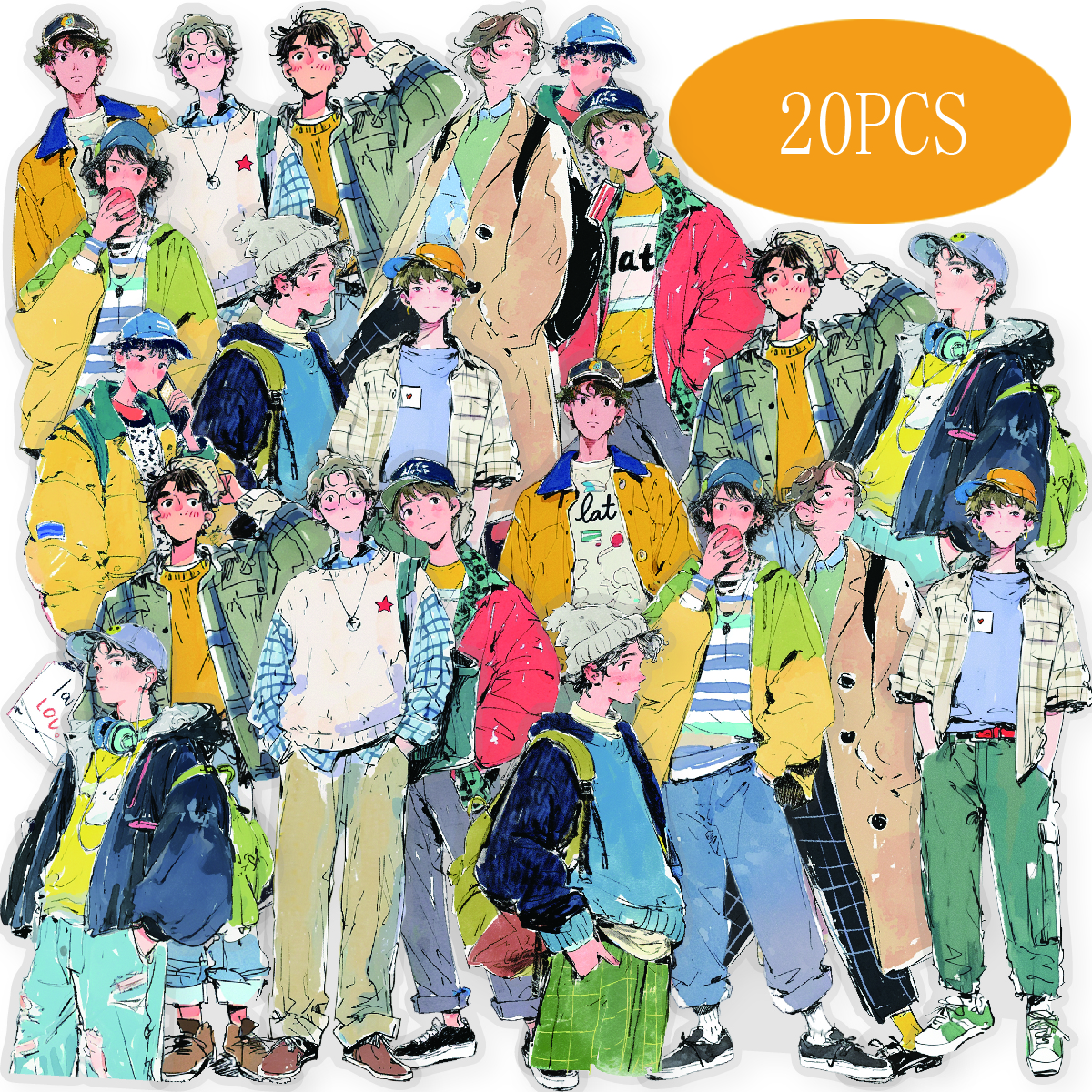 Laptop Accessories Gifts For Men - Etori Life Street Style Men 20Pcs