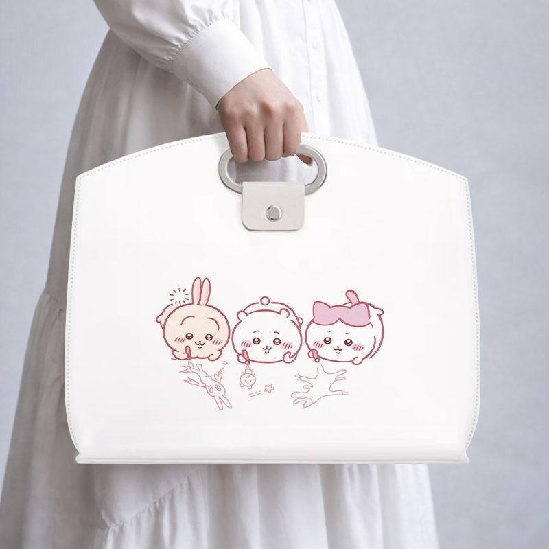 Laptop Accessories For Office - Anime Chiikawa PU Leather Laptop Bag