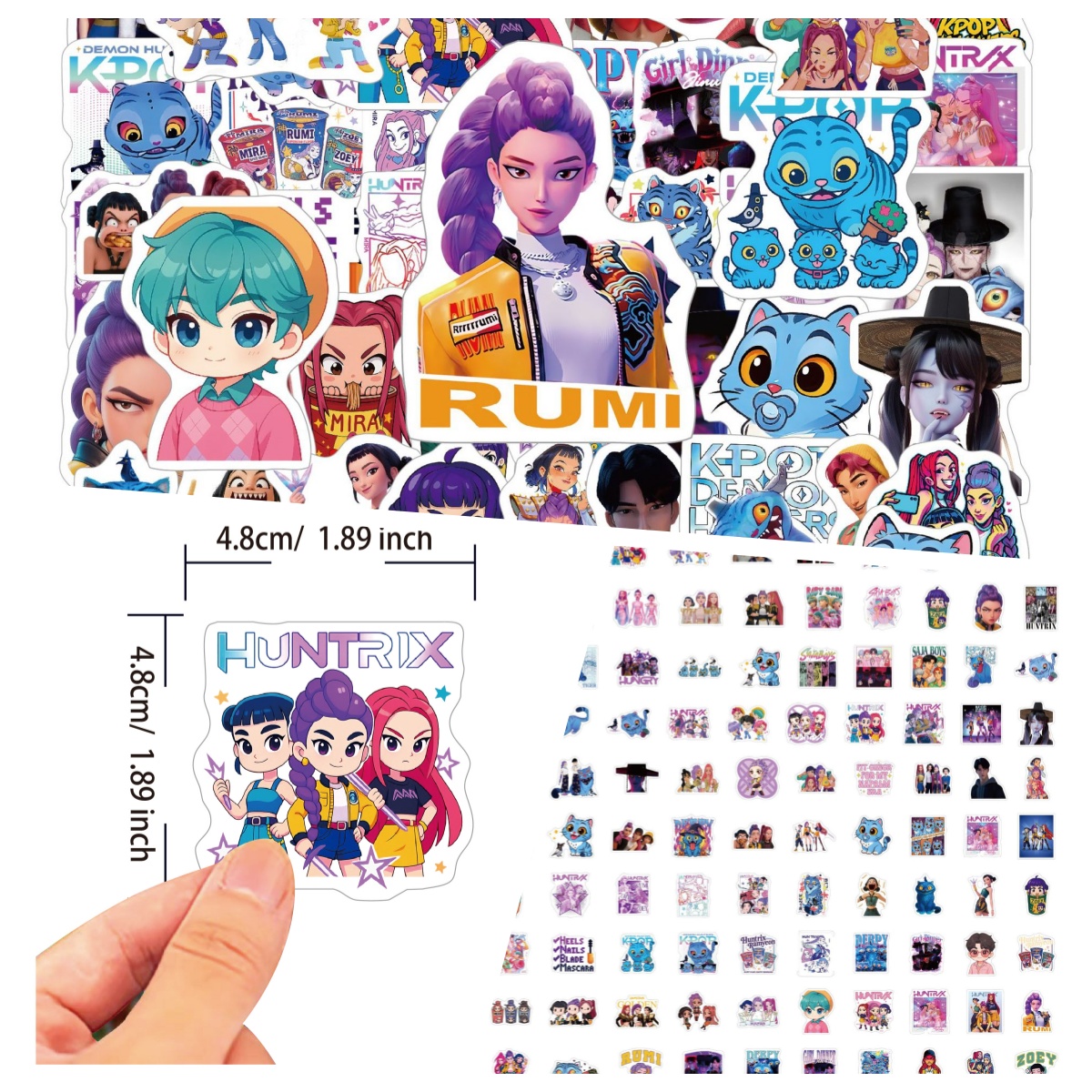Laptop Accessories For Office - 100 cartoon anime stickers are waterproof,