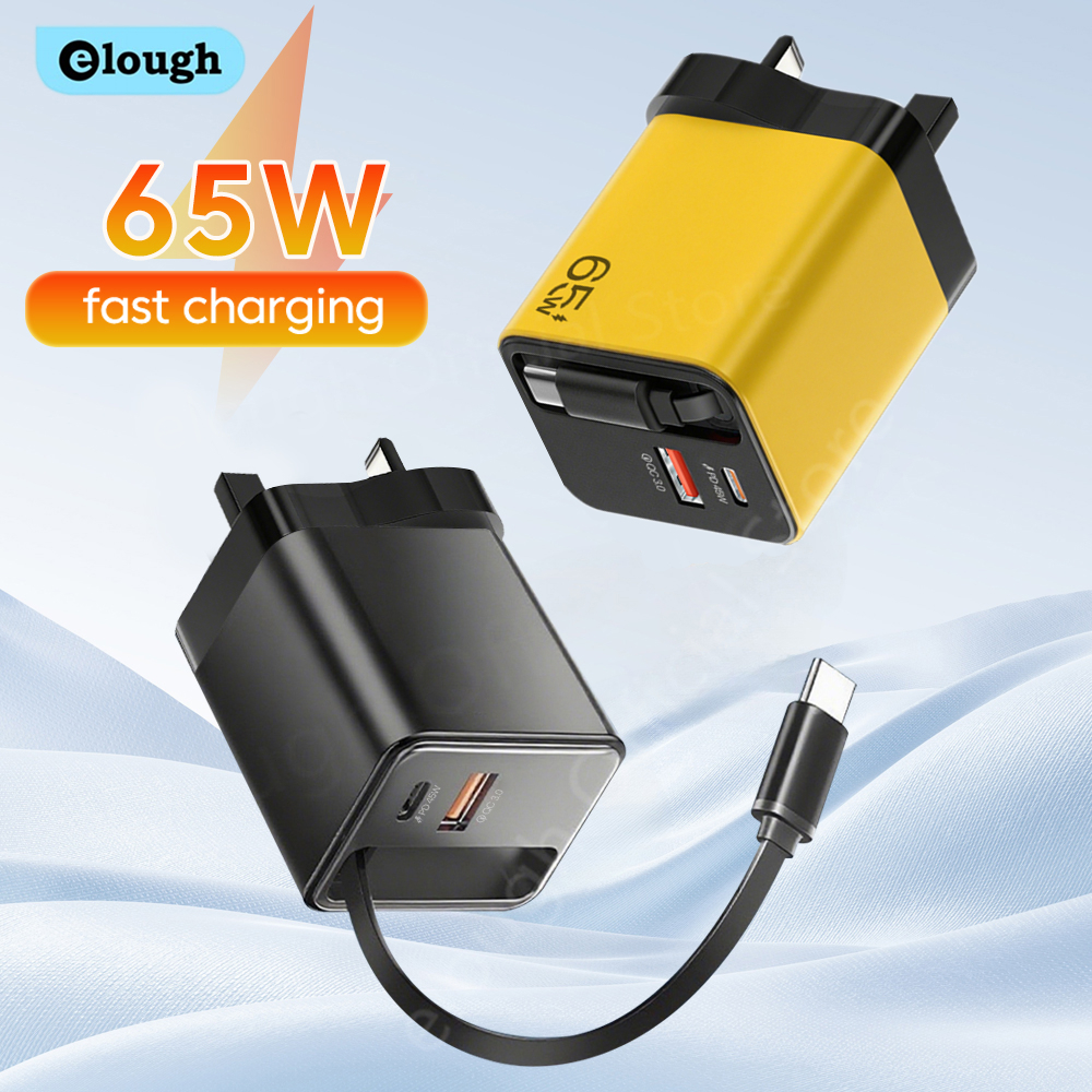 Laptop Accessories Uk - Elough 65W UK Plug USB Type