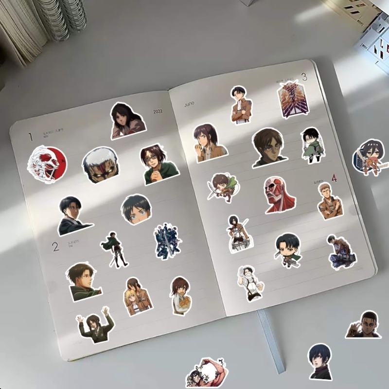 60Pcs Attack on Titan Anime St - Laptop Accessories Aesthetic recensie en prijs