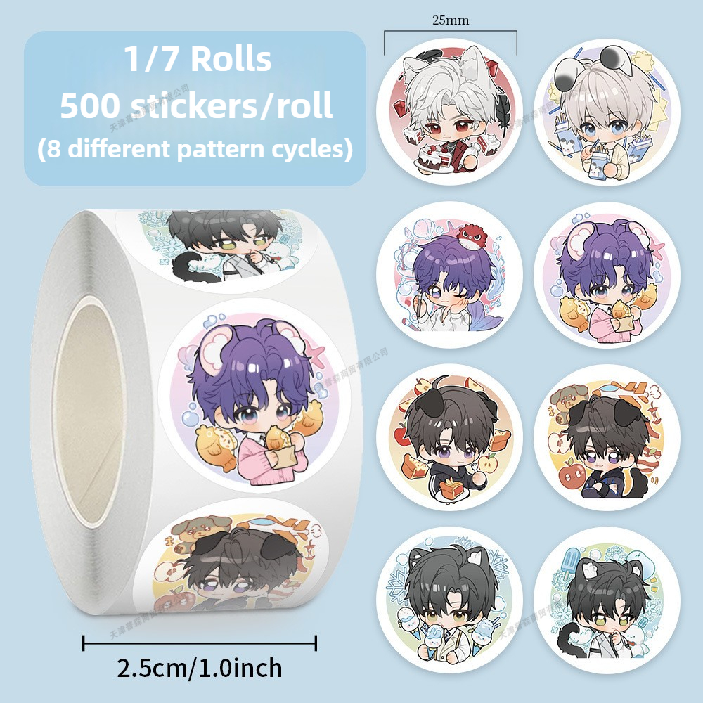 500Pcs Roll Kawaii Cartoon Sti - Laptop Accessories Aesthetic recensie en prijs