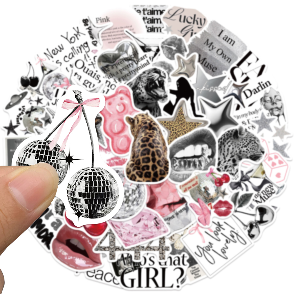 50pcs Silver Lucky Sticker Fas - Laptop Accessories Aesthetic recensie en prijs