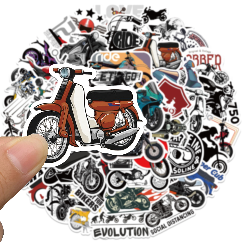 50pcs Retro Motorcycle Sticker - Laptop Accessories Aesthetic recensie en prijs