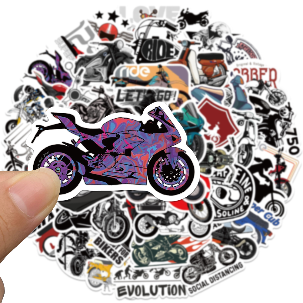 50pcs Retro Motorcycle Sticker - Laptop Accessories Aesthetic recensie en prijs