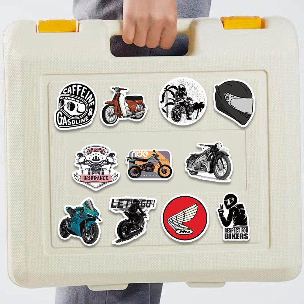 50pcs Retro Motorcycle Sticker - Laptop Accessories Aesthetic recensie en prijs