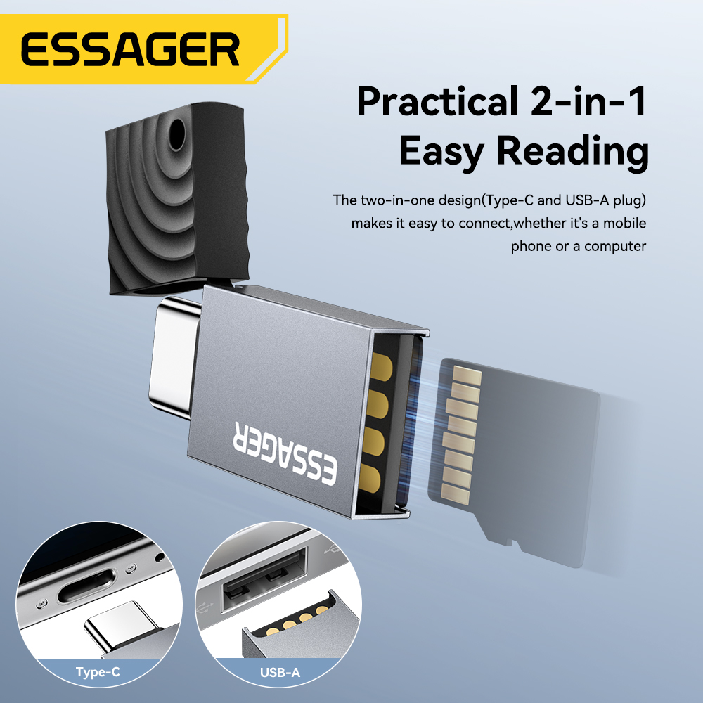 Essager 2 in 1 TF SD Card Read - Laptop Accessories For Programmers recensie en prijs