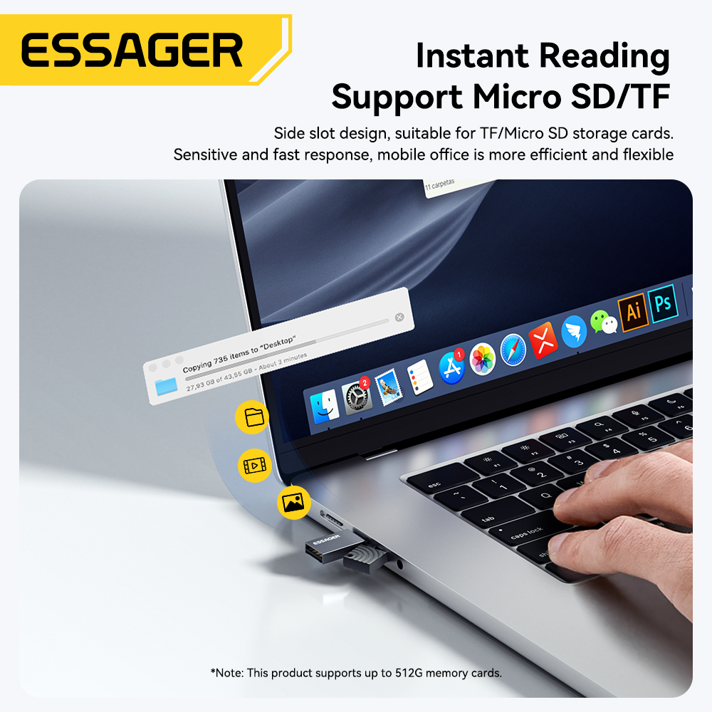 Essager 2 in 1 TF SD Card Read - Laptop Accessories For Programmers recensie en prijs