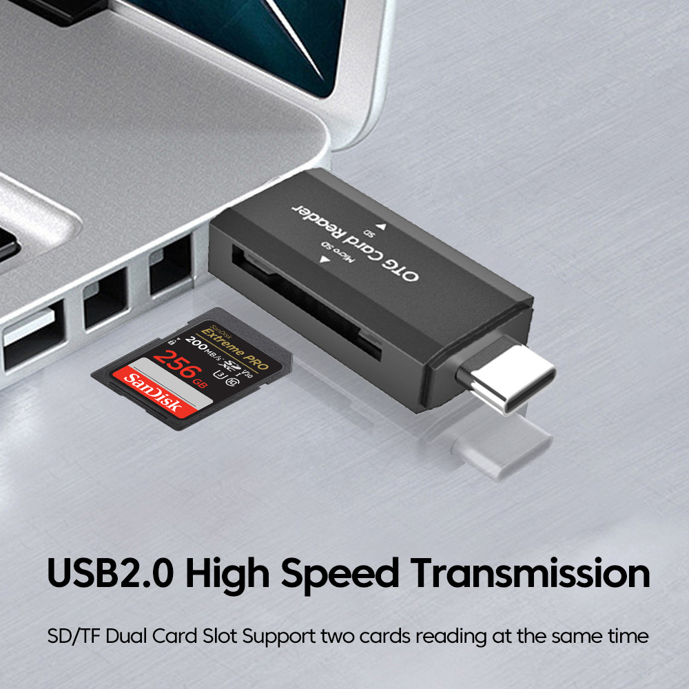 2 in 1 Type C SD TF Card Reade - Laptop Accessories For Programmers recensie en prijs