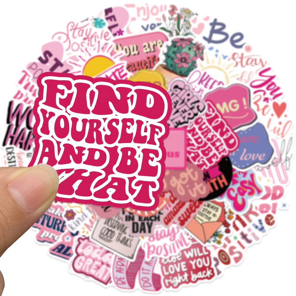50pcs Pink Inspirational Phras - Laptop Accessories Aesthetic recensie en prijs